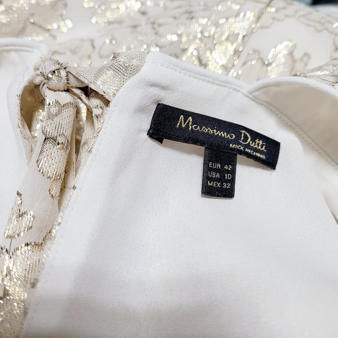 마시모두띠 금사 시퀸 슬리브리스 (표기42/44-66) 상태최상/1회착 상품이미지7