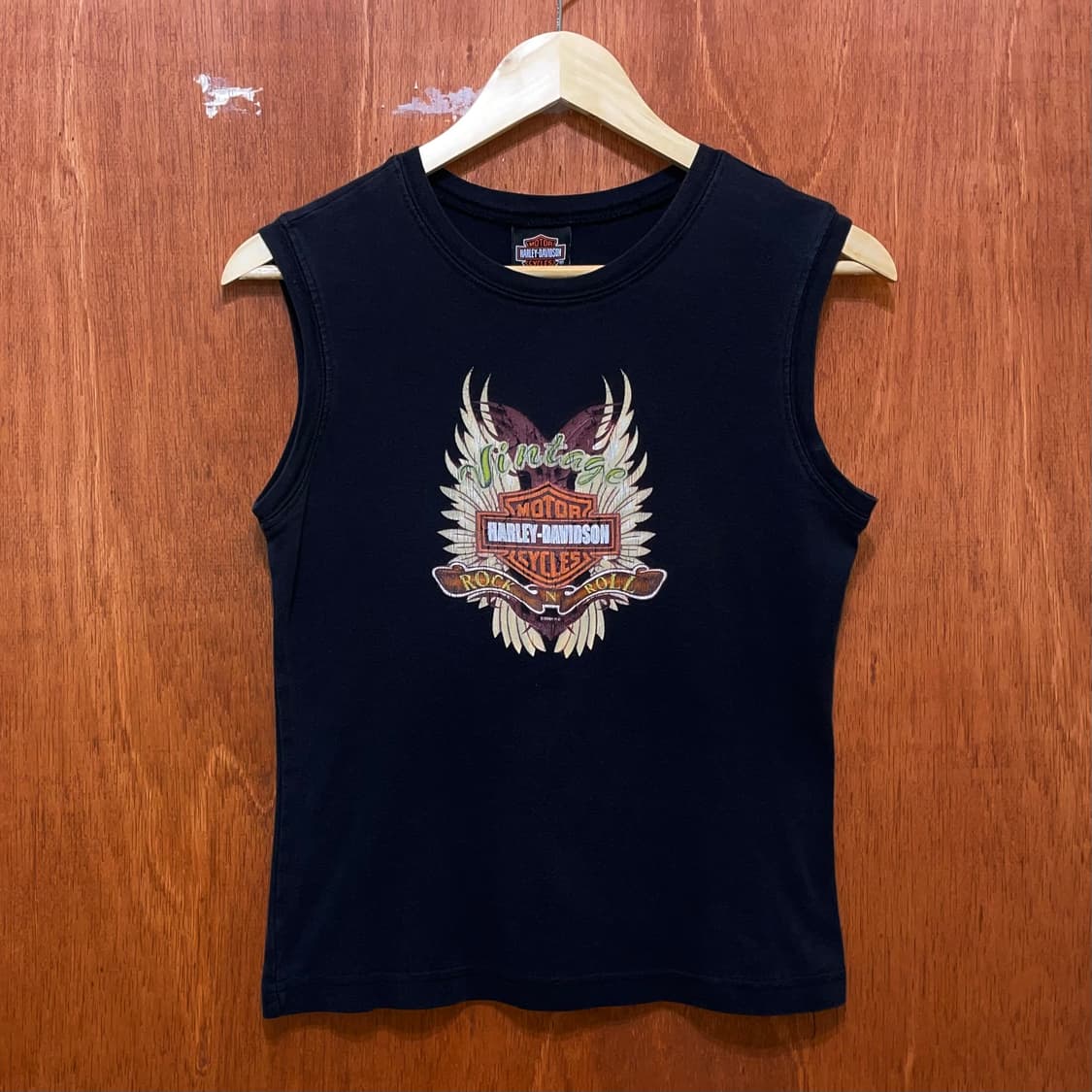 (M) Harley Davidson 할리 프린팅 슬리브리스 나시 상품이미지1