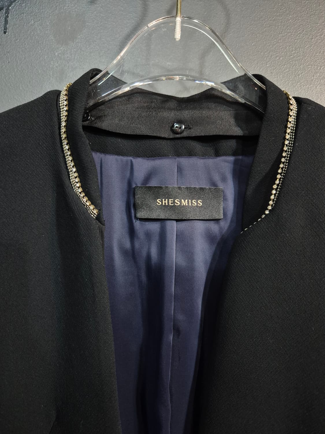 쉬즈미스 블랙 레이스 배색 자켓 S 상품이미지3