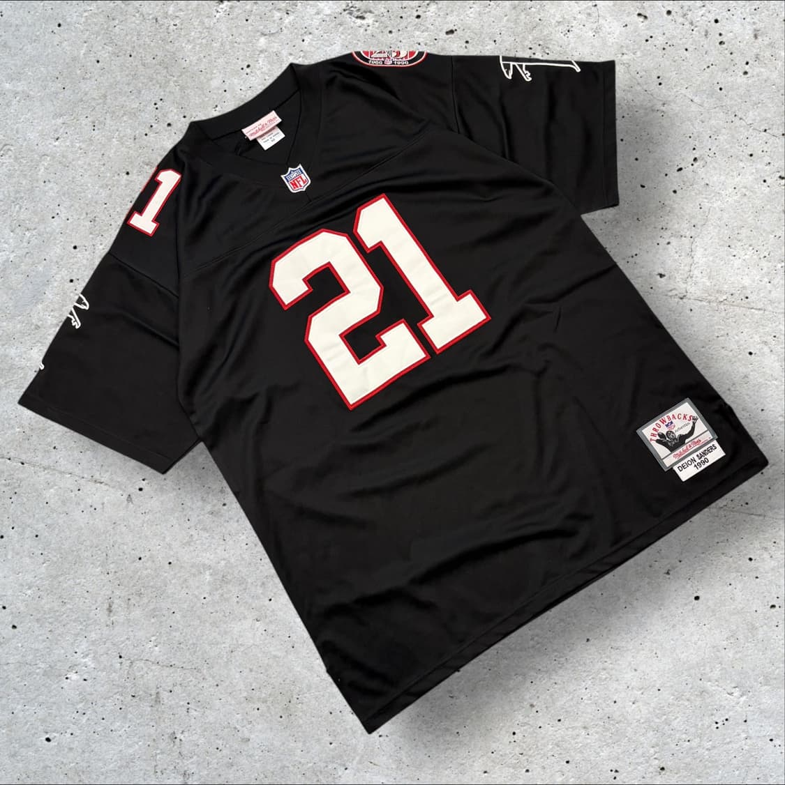 [52] 미첼앤네스 21 디온샌더스 NFL 블랙 저지 반팔 D95 상품이미지1