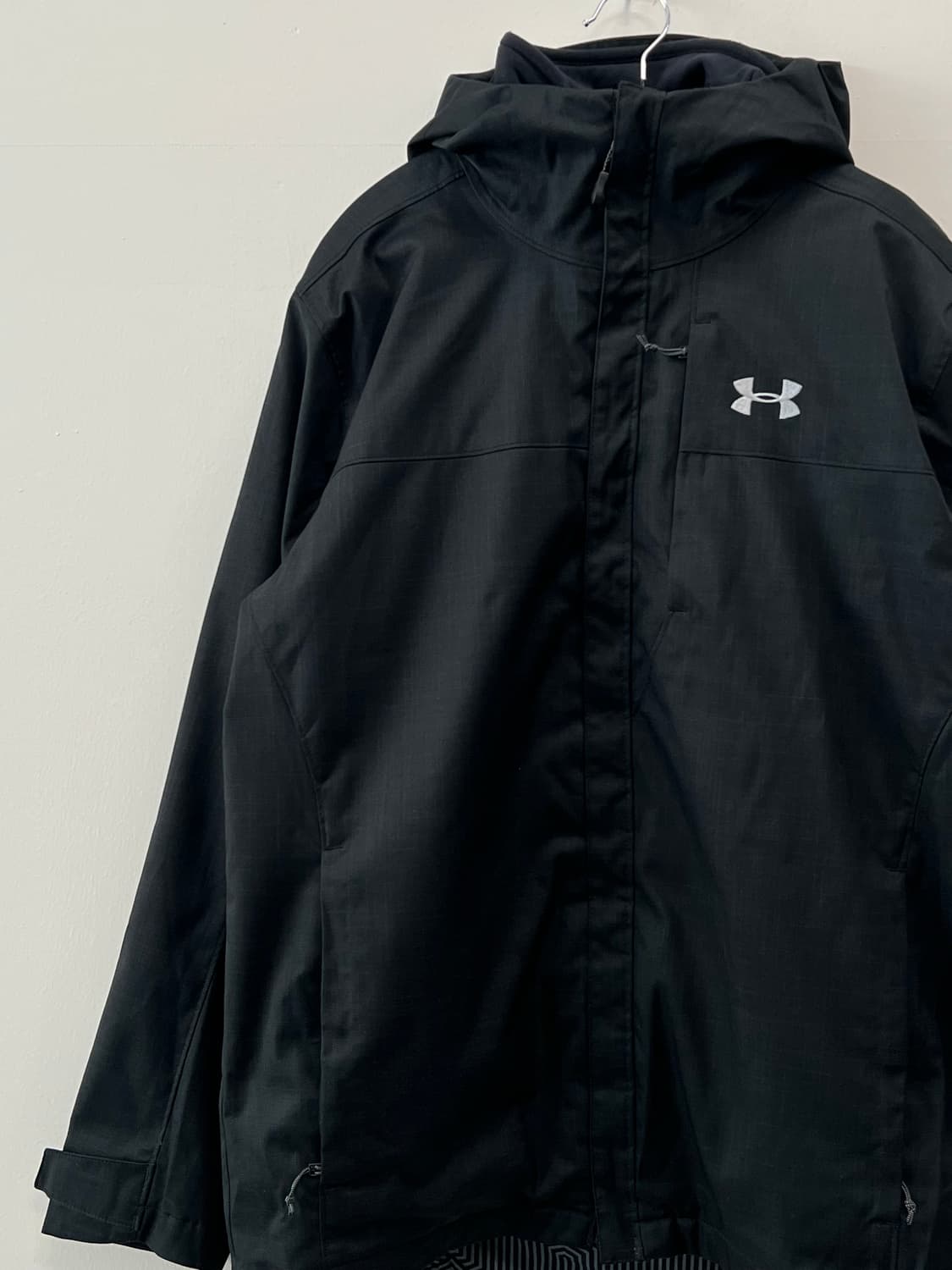 언더아머 UA포터 3IN1  바람막이 우븐 자켓 블랙 (내피 플리스 포함 상품이미지3