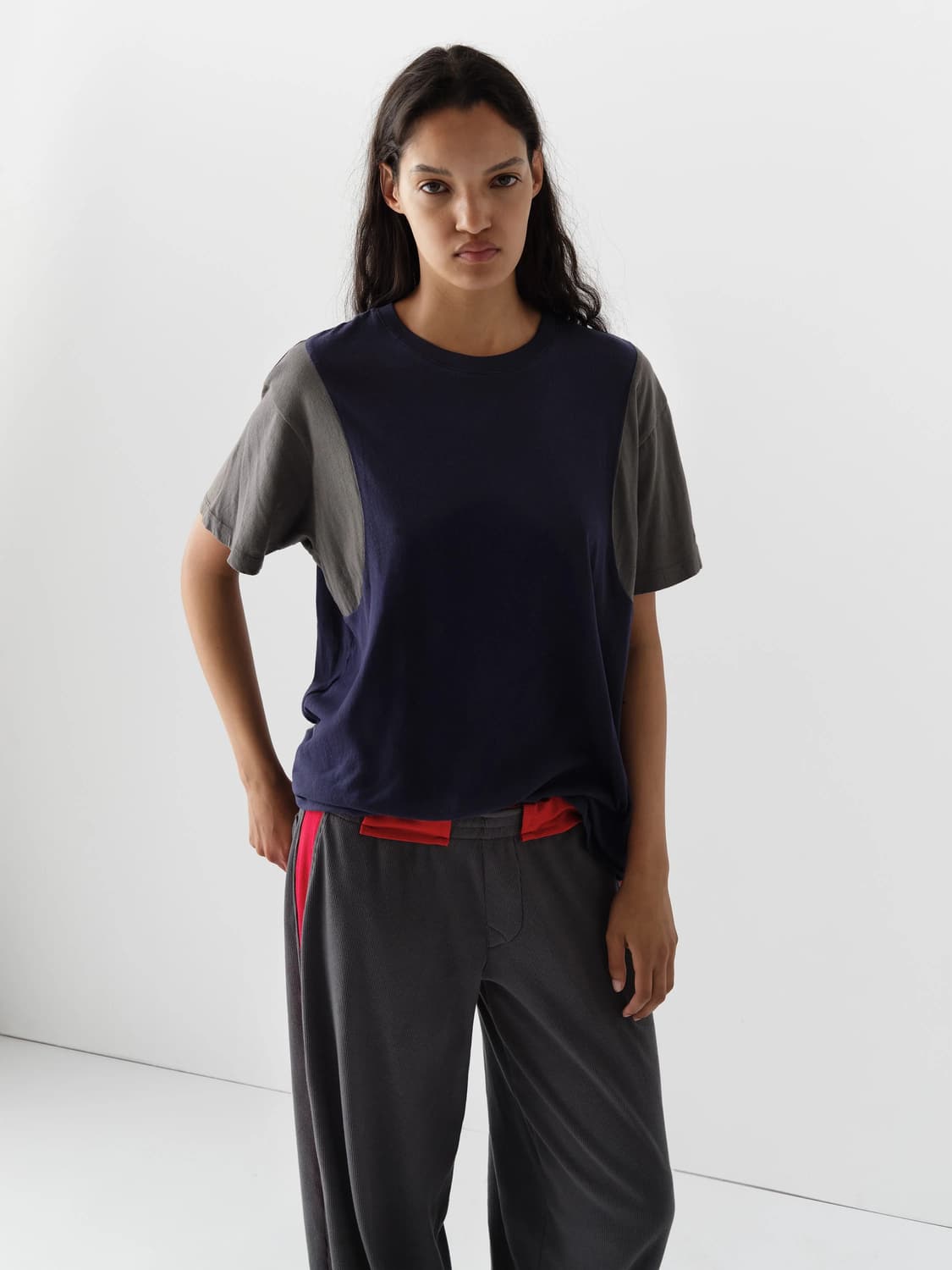 (XS,S) 기마구아스 Steve 티셔츠 / 네이비 상품이미지1