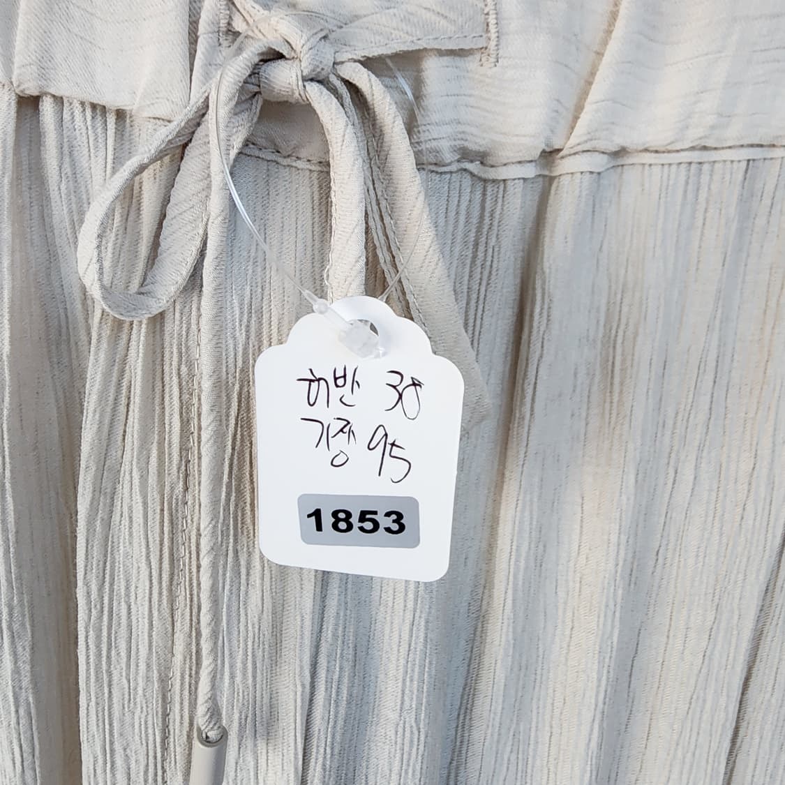 라삐아프 아이보리색 끈 면바지 와이드 팬츠 상품이미지8