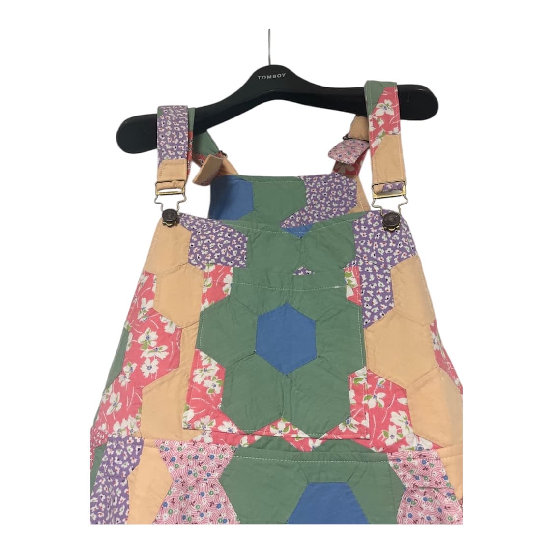 패치워크 멜빵 원피스 상품이미지2