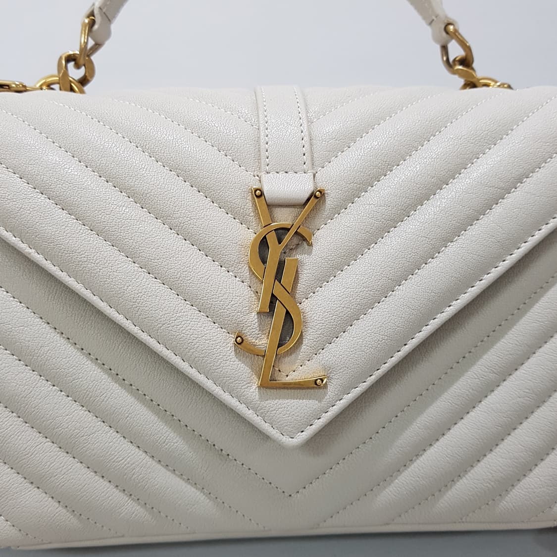 생로랑 블랑 빈티지 컬리지 모노그램 사첼백 미디움 600279 상품이미지3