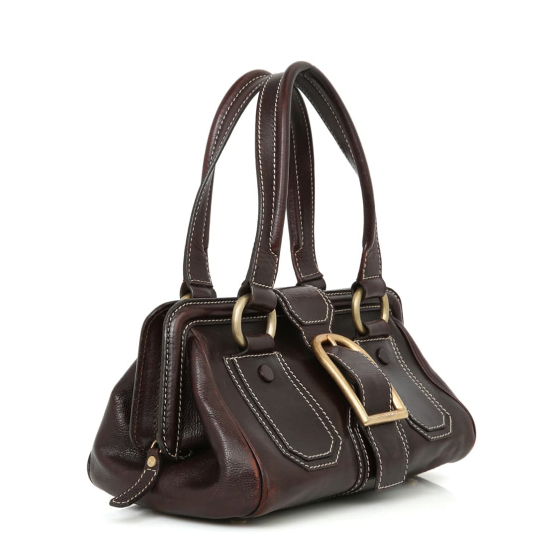 셀린느 빈티지 엘라 프레임 사첼백 브라운 보스턴 토트 상품이미지3