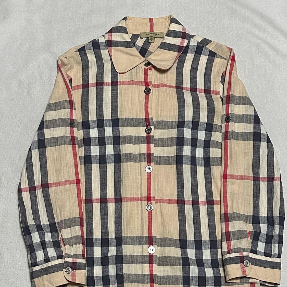 S 버버리 노바체크 여성용 실크 셔츠 상품이미지1