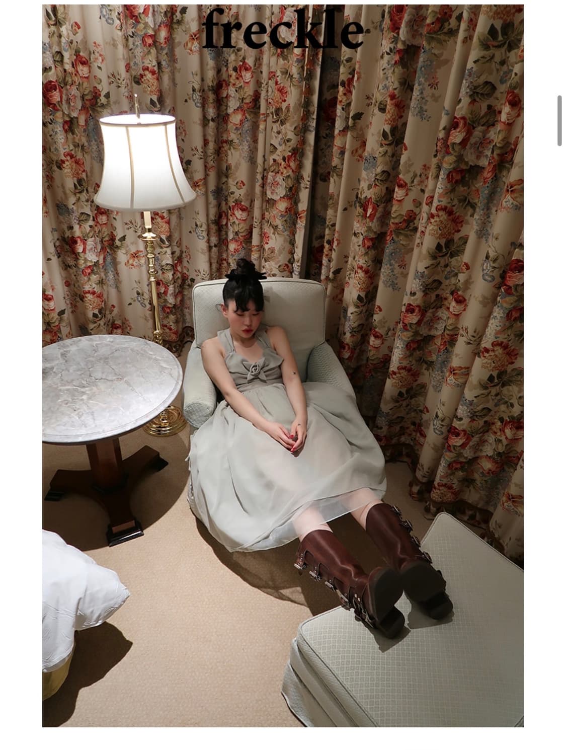 프레클 오간자 쉬폰 원피스 상품이미지1