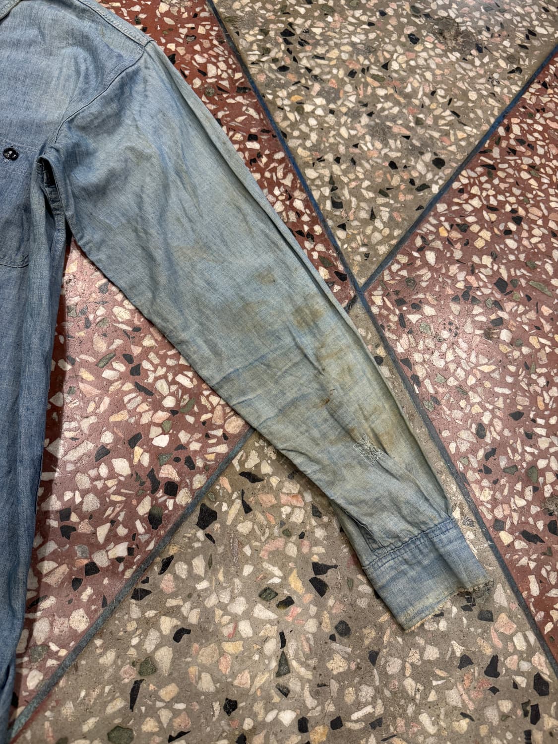 30s FiveBrother 샴브레이 워크셔츠 (M) 상품이미지7