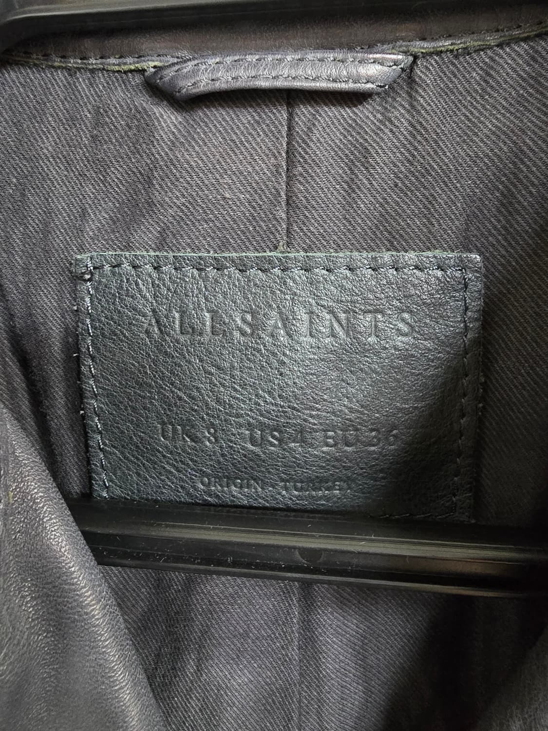 올세인츠 차콜 레더 라이더 자켓 (1878) 상품이미지3