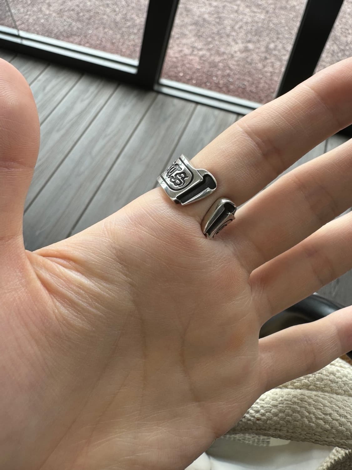 크롬하츠 스크롤 라벨링 반지 라지 US 9사이즈 상품이미지2