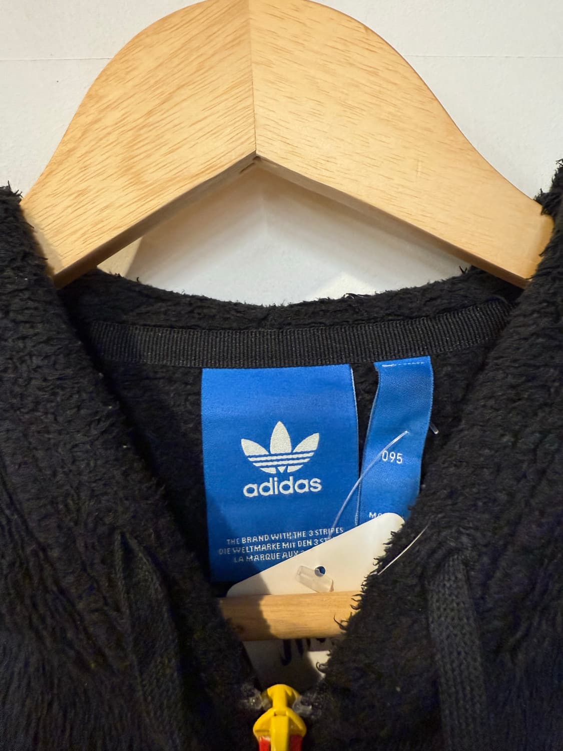 아디다스 블랙 플리스 후드집업 상품이미지3