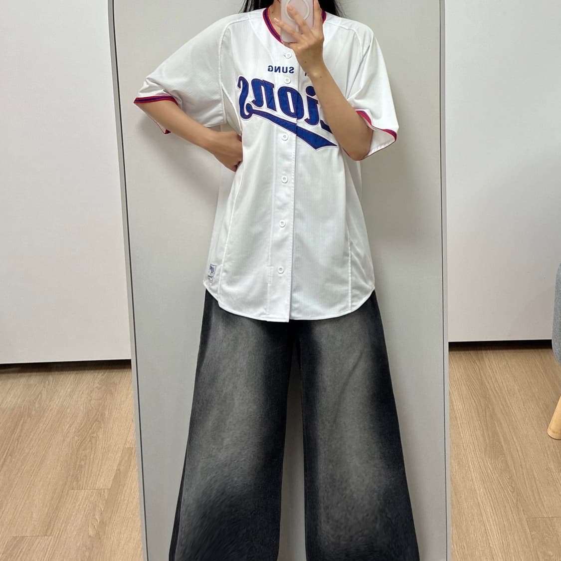 삼성 라이온즈 X 빈폴 박해민 마킹 올드 홈 유니폼 105 상품이미지1