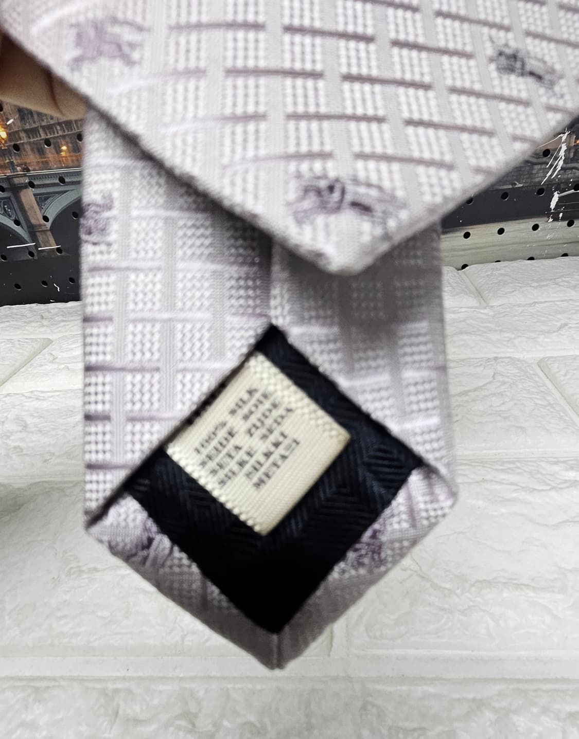 버버리 넥타이 실크 퍼플 YB28 상품이미지3