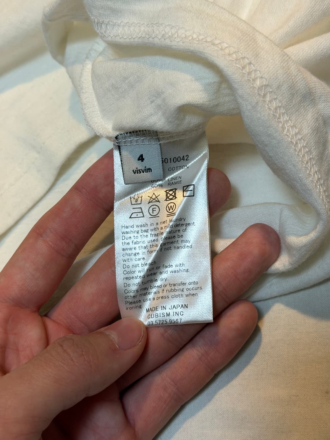 비즈빔 VISVIM 포켓 디테일 티셔츠 화이트 상품이미지7