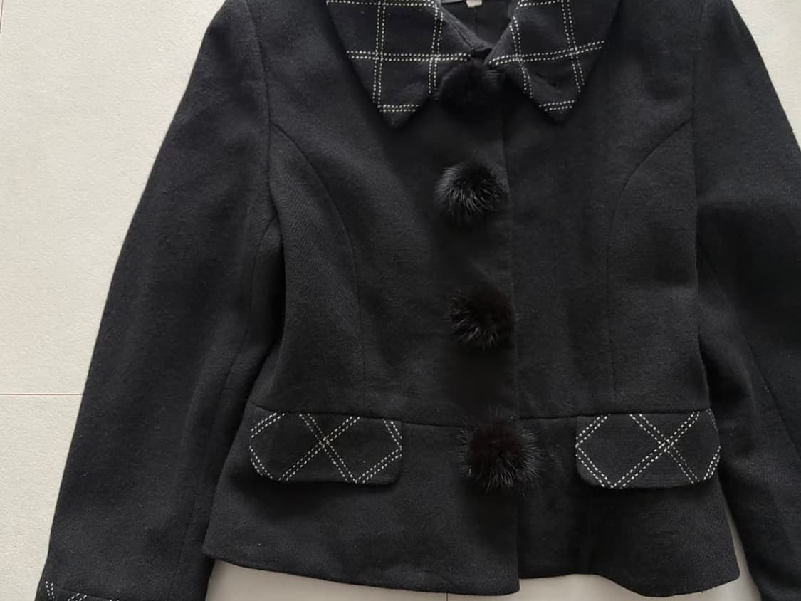 fur button coat 상품이미지3