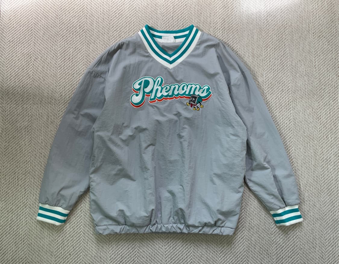 빈티지 phenoms 나일론 그레이 풀오버 윈드브레이커  상품이미지1
