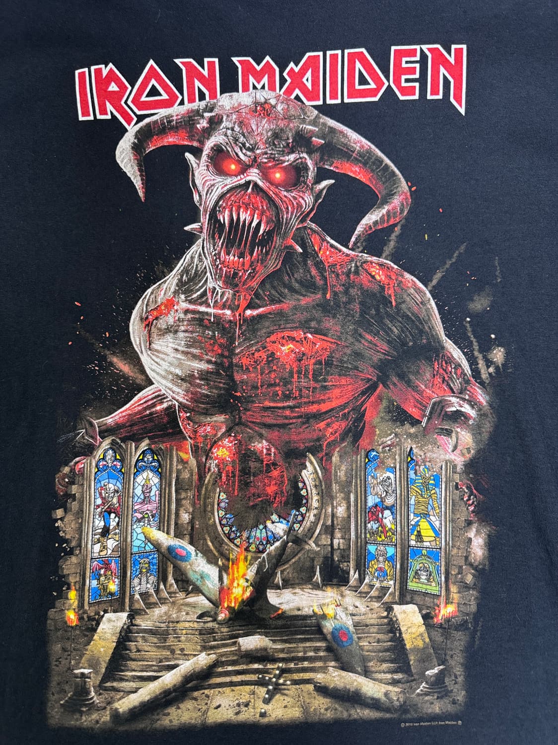 빈티지 아이언메이든 IRON MAIDEN 19 월드투어티 XL 상품이미지2