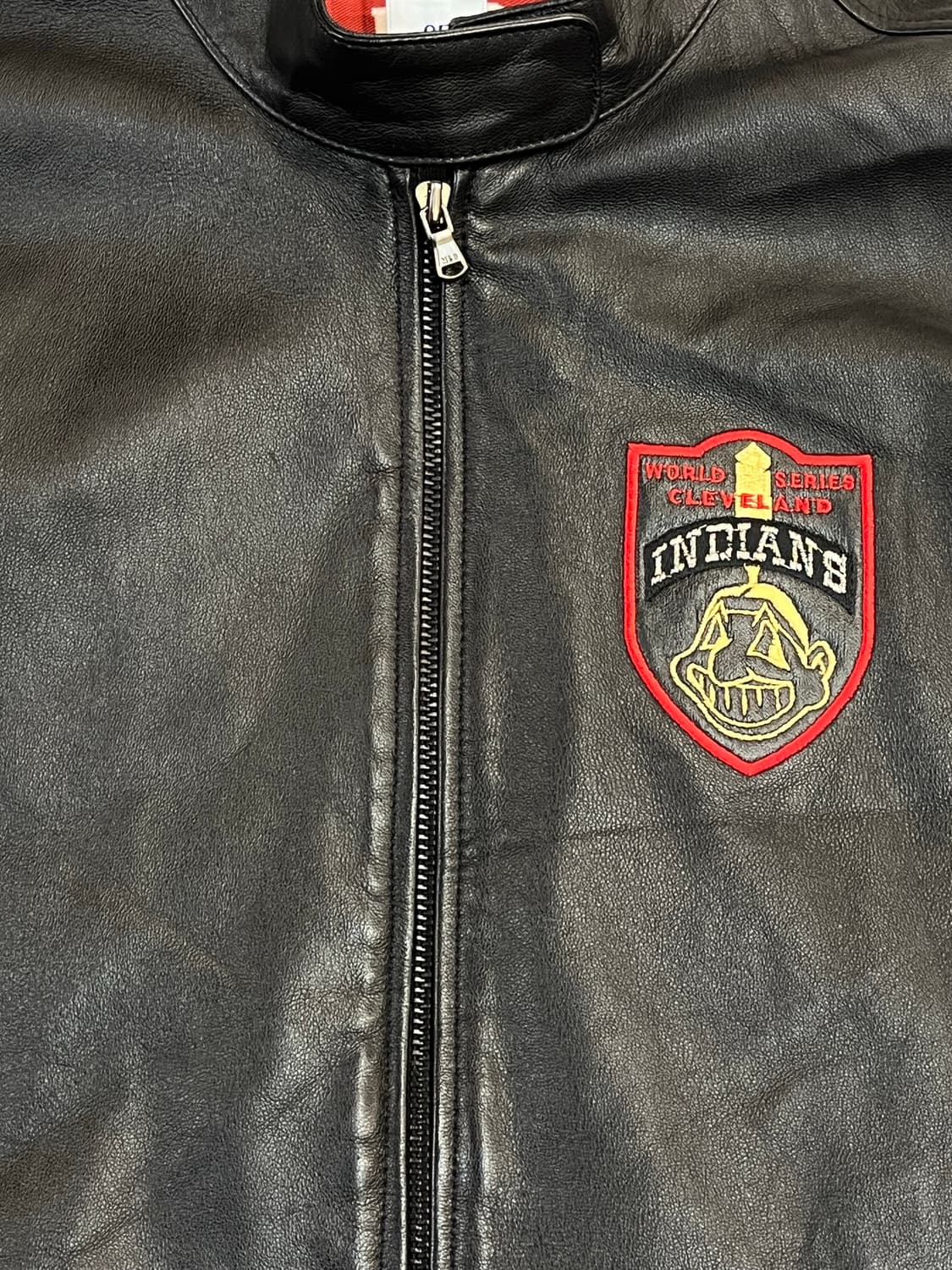 엠엘비 니트 배색 레더 자켓 블랙 95 #csz2298 상품이미지5