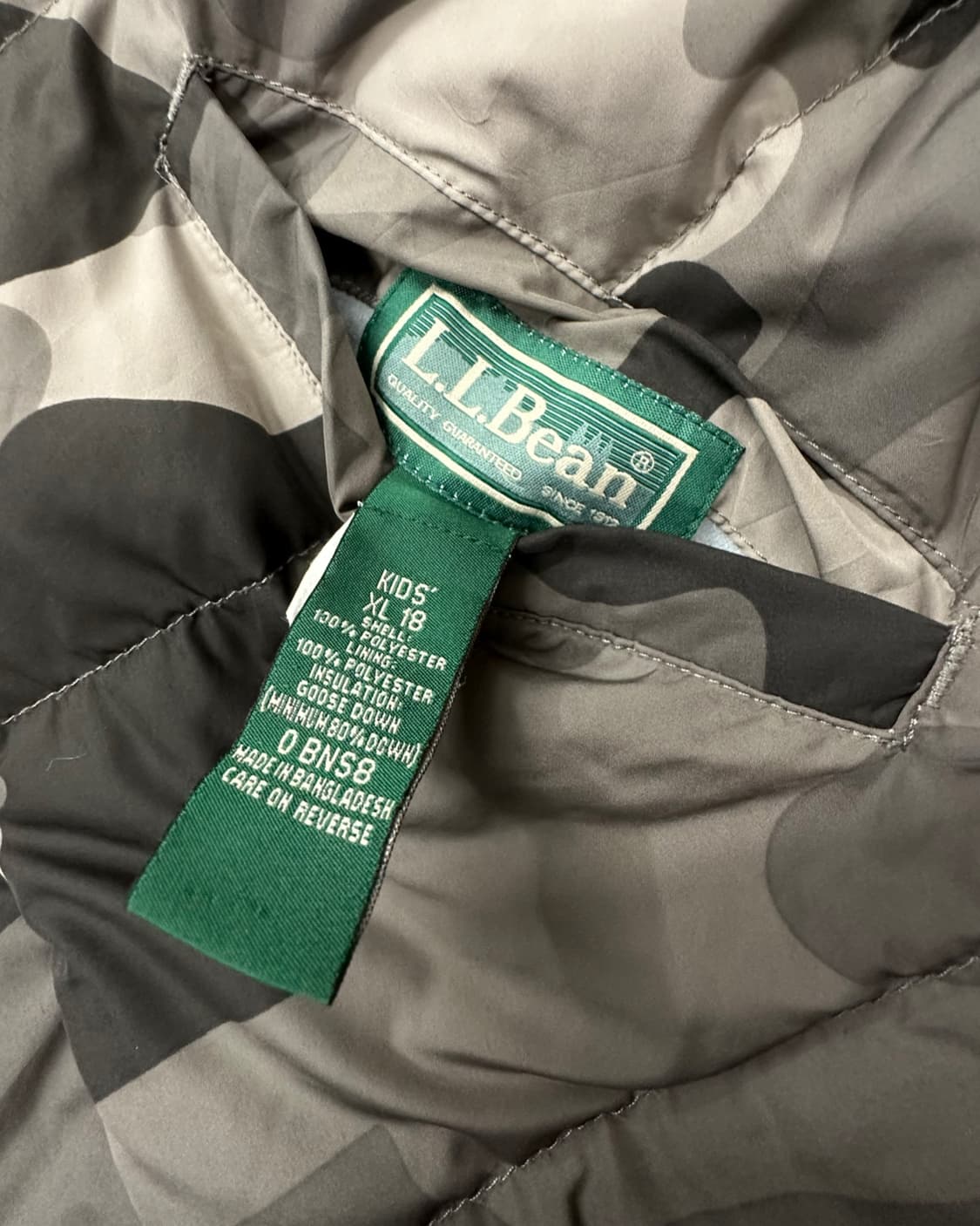 L.L.BEAN camo goose down padding 상품이미지5