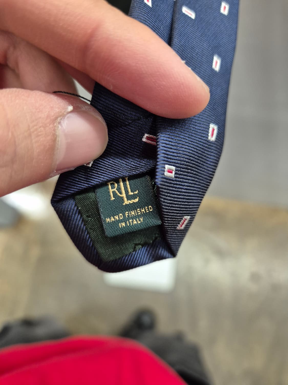 폴로 랄프로렌 네이비 실크 넥타이 상품이미지5