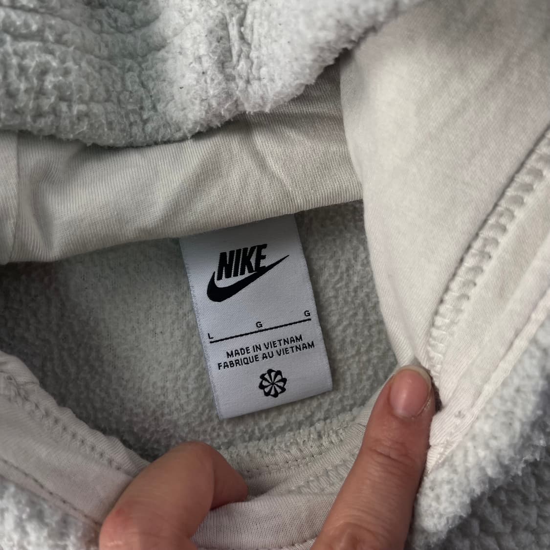 100 나이키 신형 자수 빅로고 양털 플리스 후드티 상품이미지4