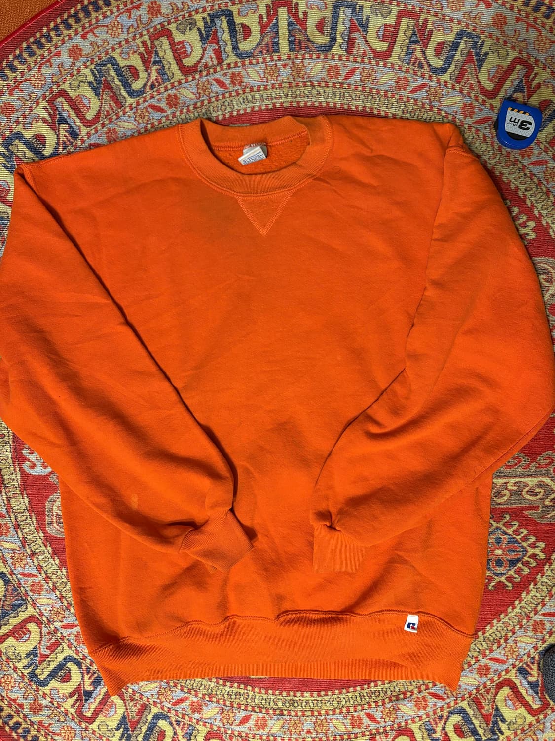 미제 러셀 빈티지 스웻셔츠 오렌지 xl 상품이미지1
