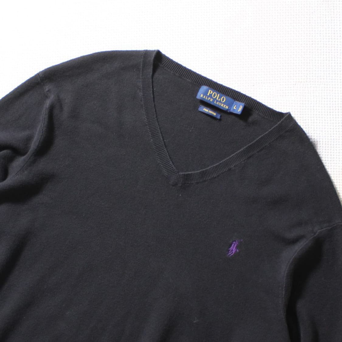 Polo 폴로 랄프로렌 퍼플포니 브이넥 니트 상품이미지3