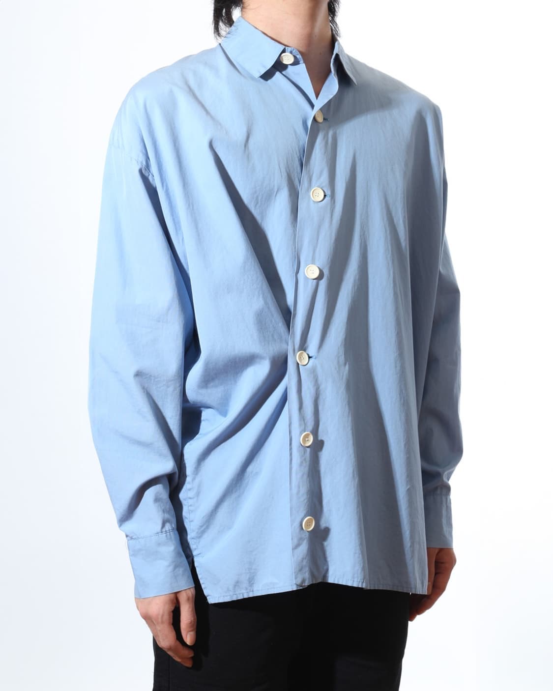 YOHJI YAMAMOTO 80s ASYMMETRIC BUTTON SHI 상품이미지5