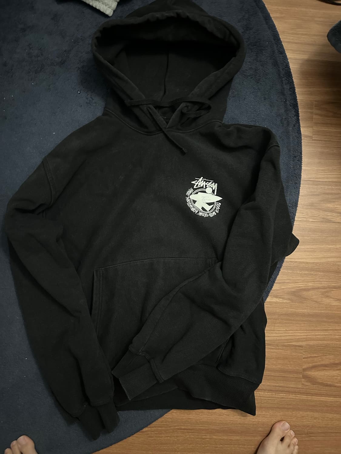 스투시 비치루트 후드 블랙 XL 상품이미지1