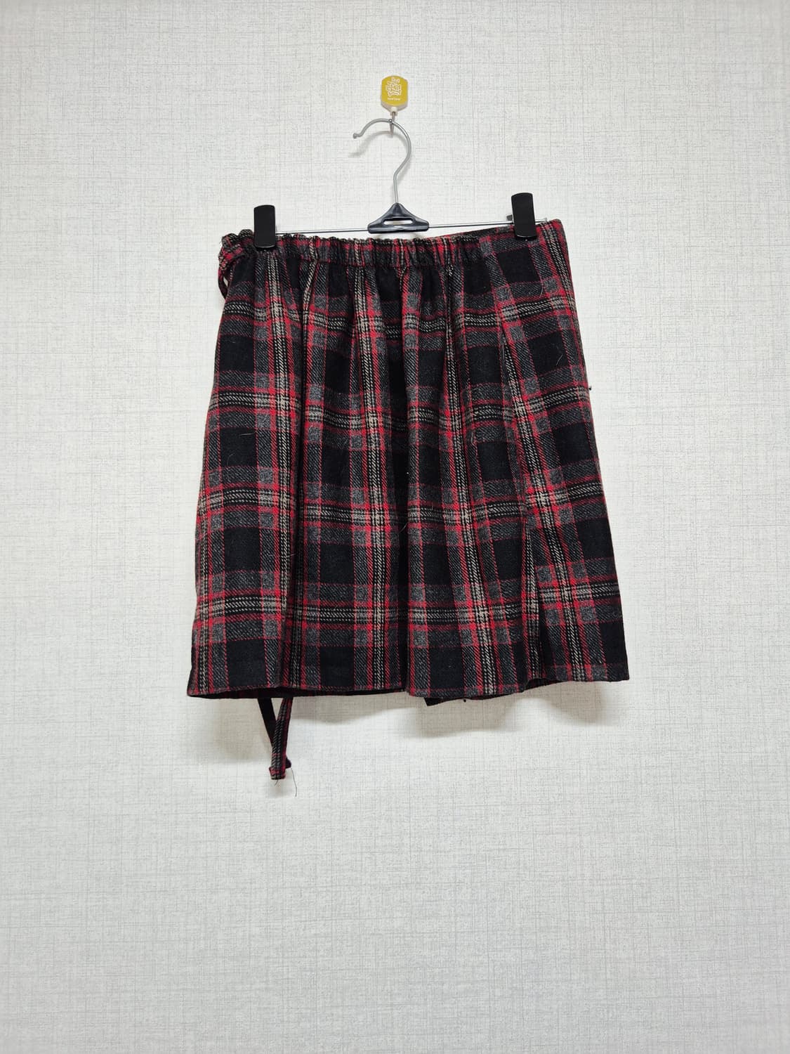 체크 랩 스커트 미니 스커트 상품이미지2