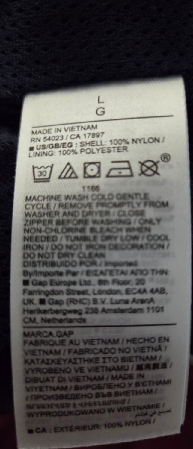 팔라스 x 갭 나일론 트랙 바텀 네이비 레드 L 상품이미지5