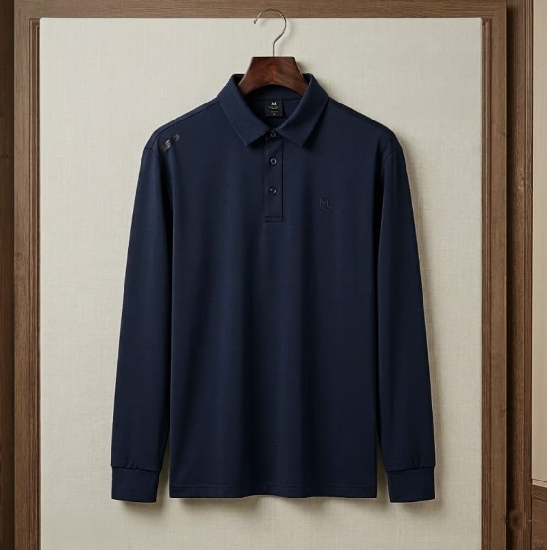 105/ 밀레 골프 /네이비 긴팔 카라셔츠 / 토318-후 상품이미지1