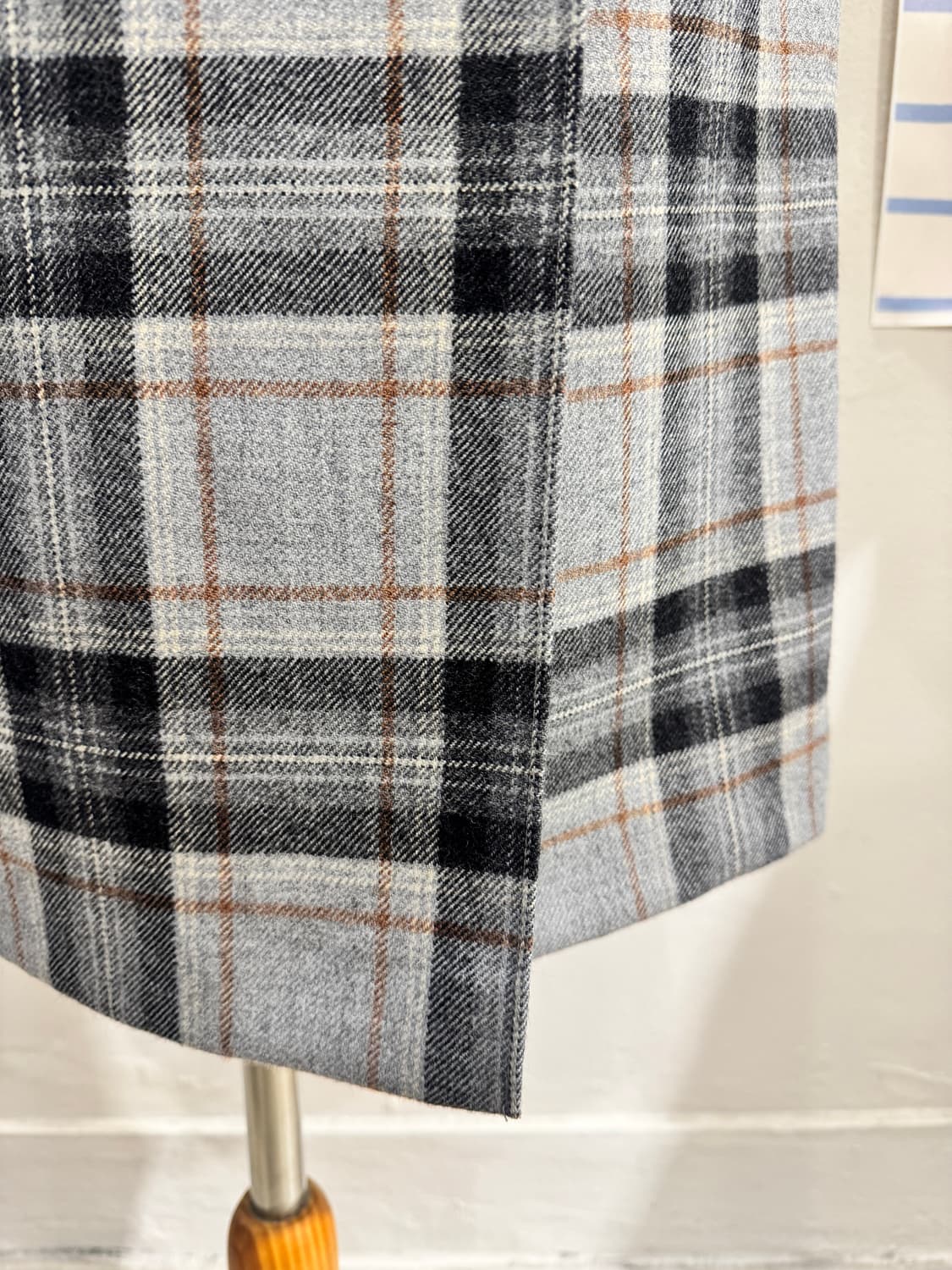 japan vintage 히든 체크미디 스커트 상품이미지4