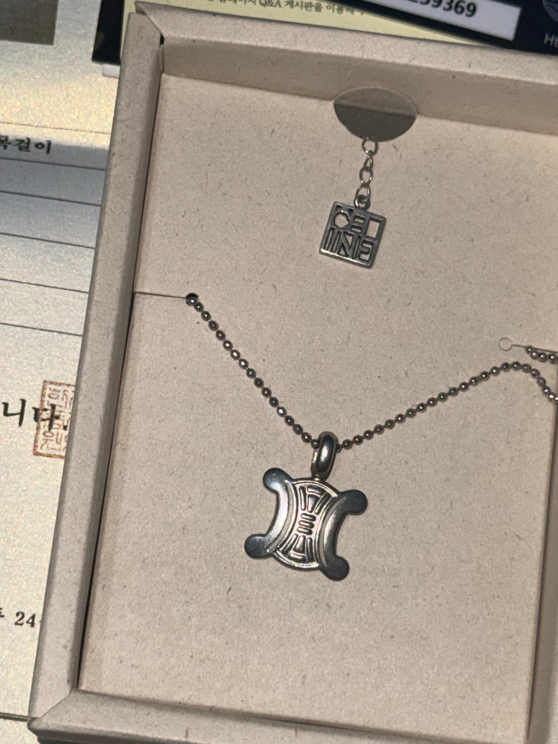 셀린느 트리옹프 목걸이 실버925 상품이미지1