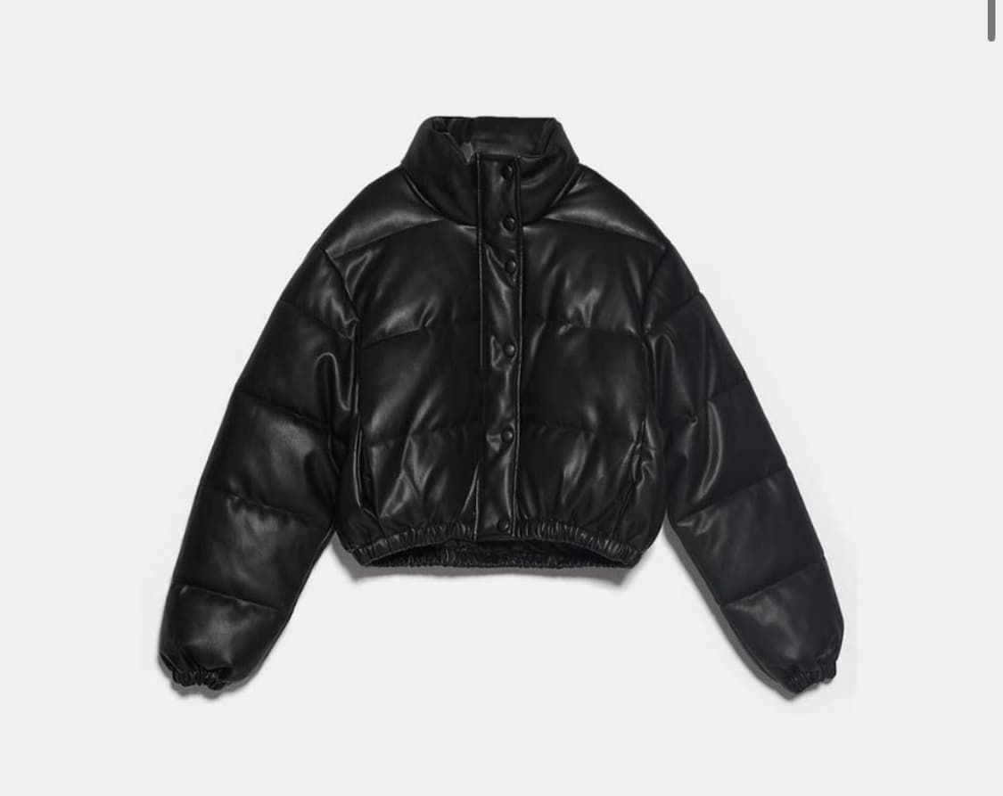 자라 페이크 레더 패딩 점퍼 상품이미지1