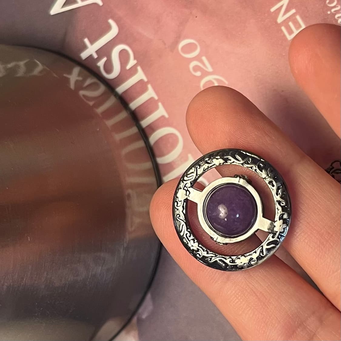 비비안웨스트우드 오리엔탈 orb 퍼플 목걸이 상품이미지6