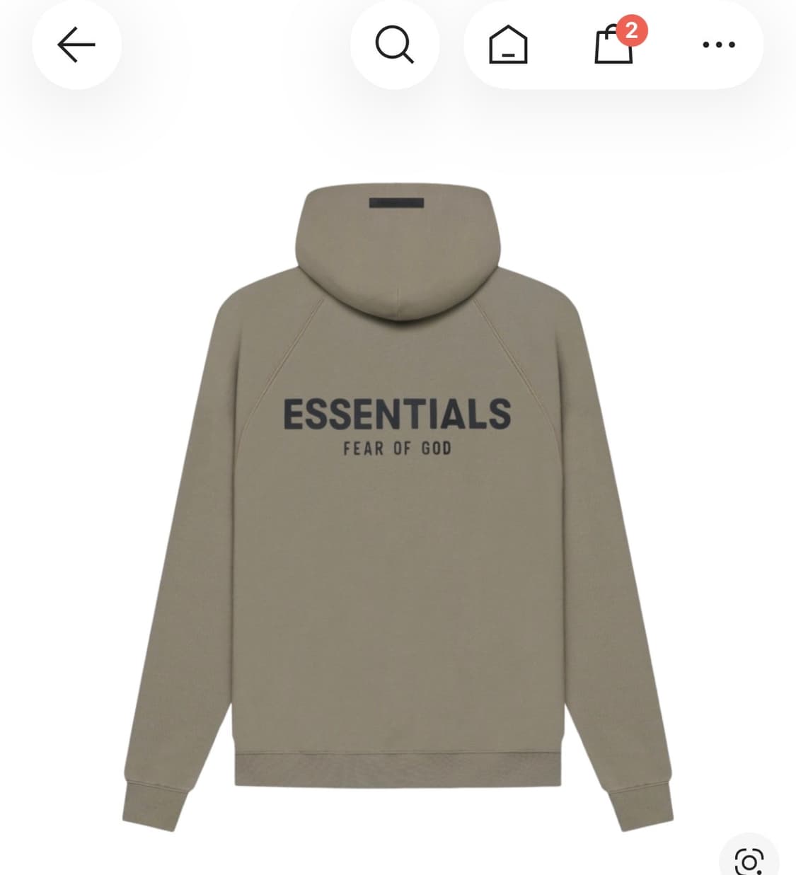 에센셜 피어 오브 갓 후드티 토프 L 상품이미지2