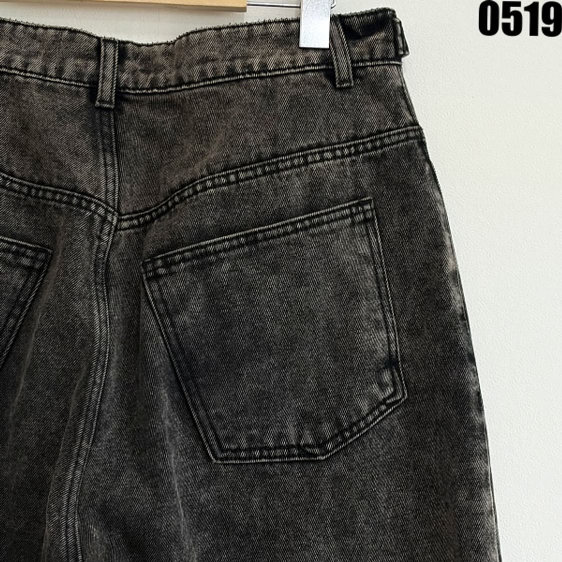 아워파스 벨트 워싱 와이드 데님 팬츠 M 0519 상품이미지8