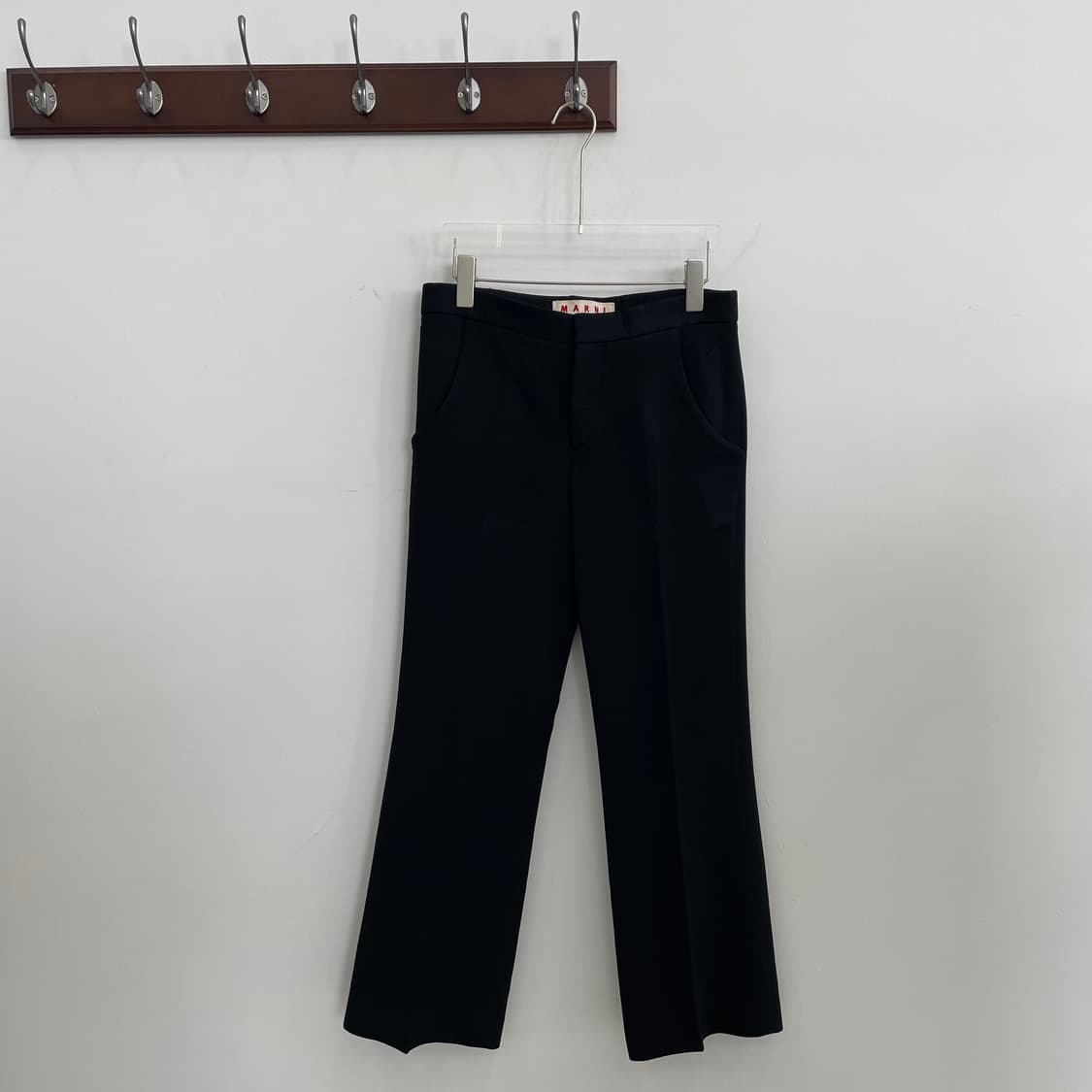 마르니 블랙 세미부츠컷 슬랙스 팬츠 바지 상품이미지1