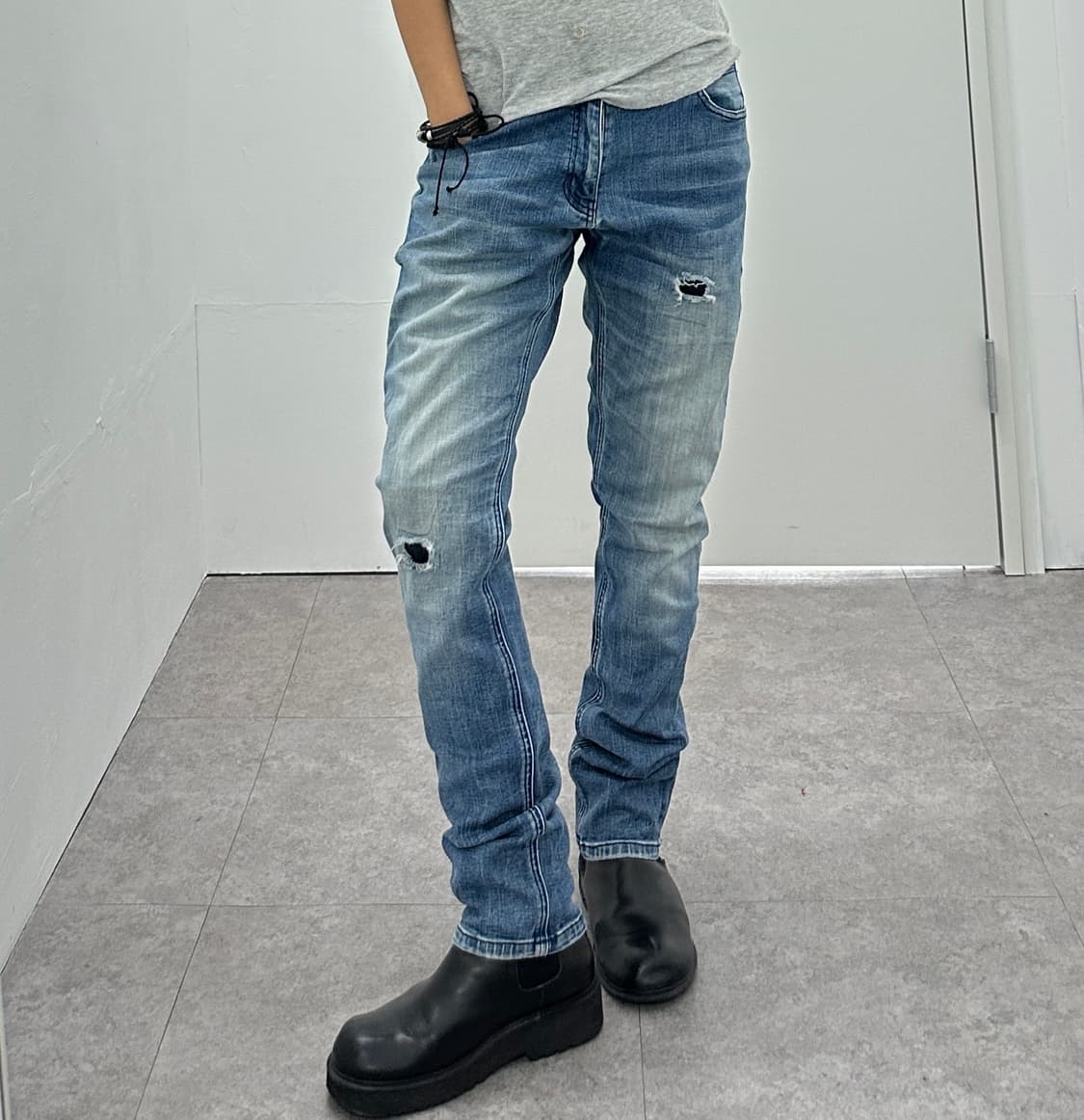 00s destroyed damaged denim jeans 상품이미지3