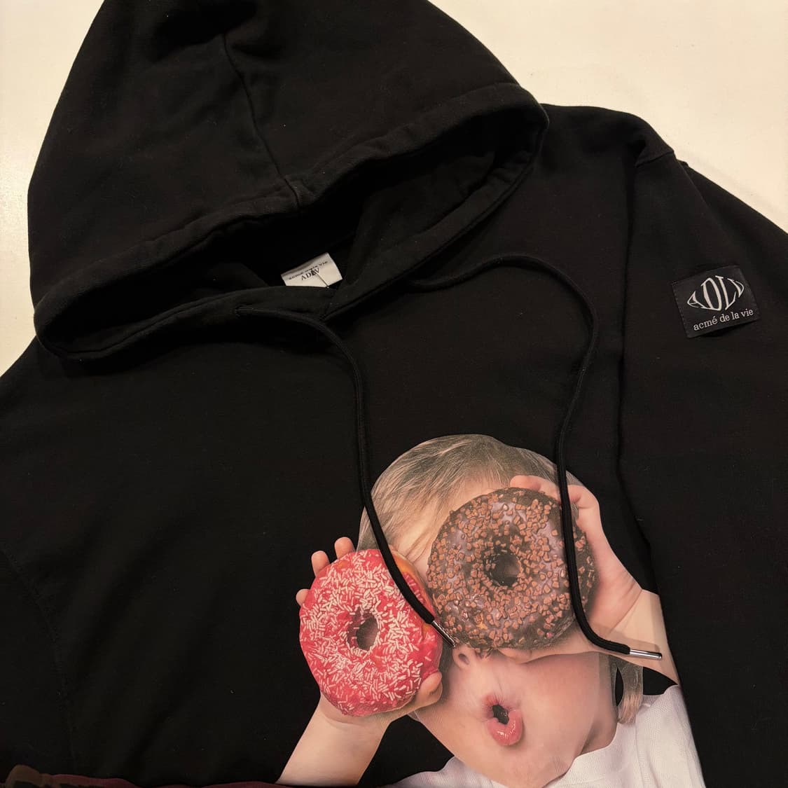 [2] 아크메드라비 도넛 후드티 블랙 B245 상품이미지3