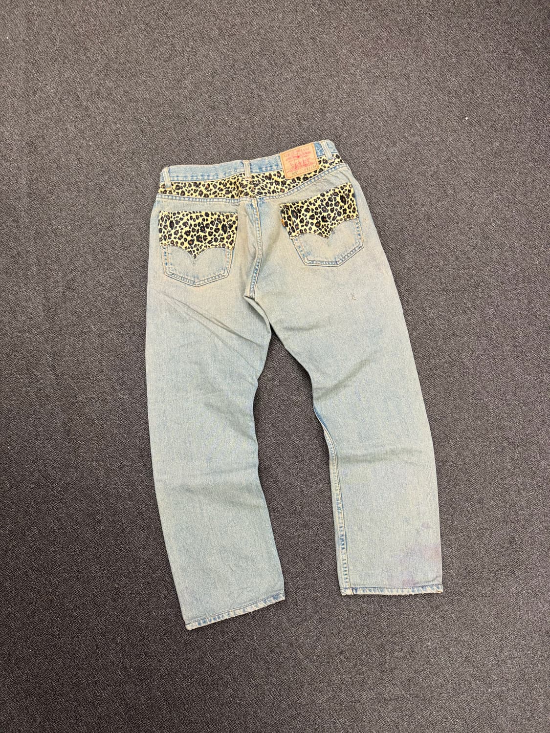 33)리바이스 빈티지 505 오렌지탭 레오파드 데님팬츠 상품이미지5