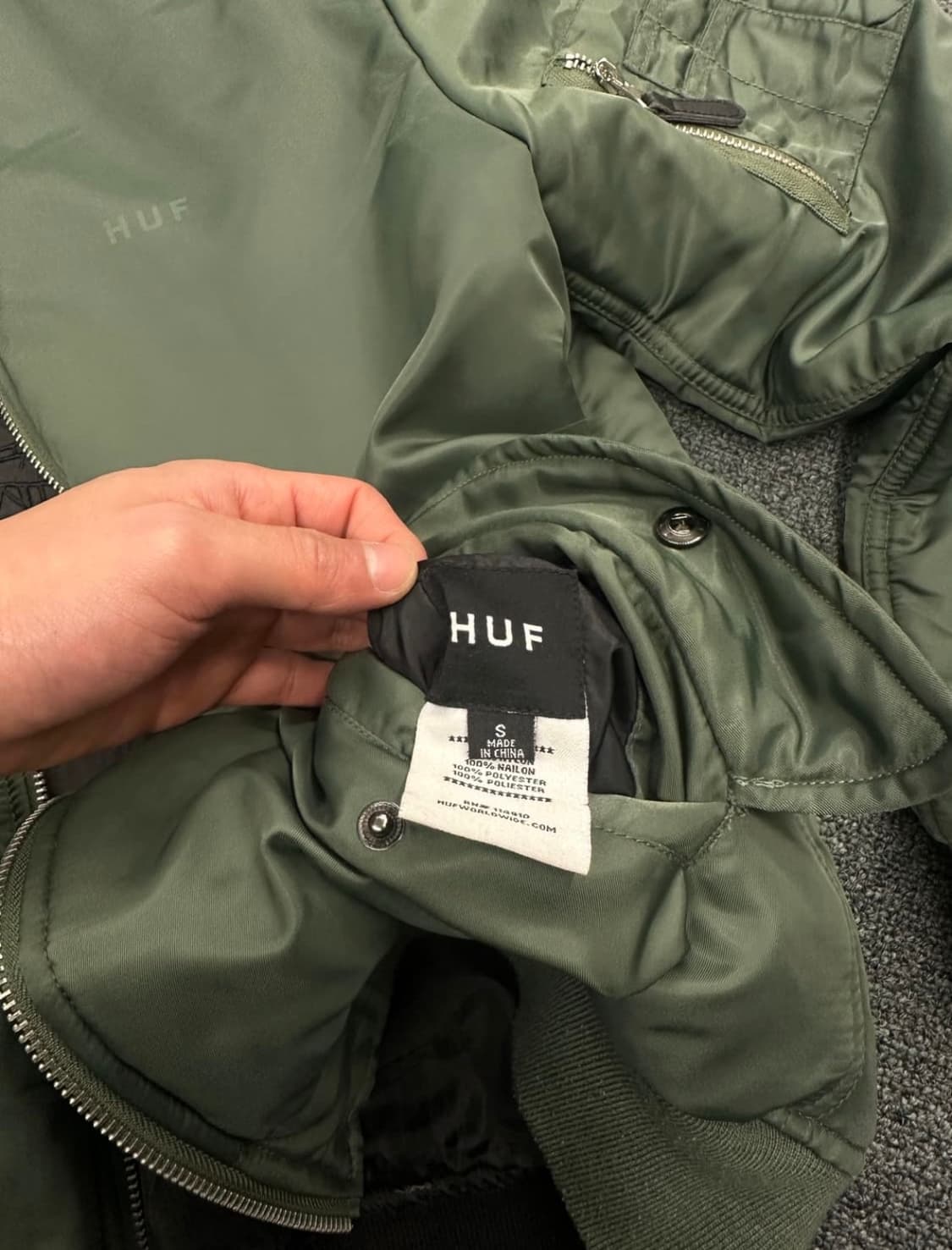 HUF 리버시블 봄버자켓 항공자켓 상품이미지7
