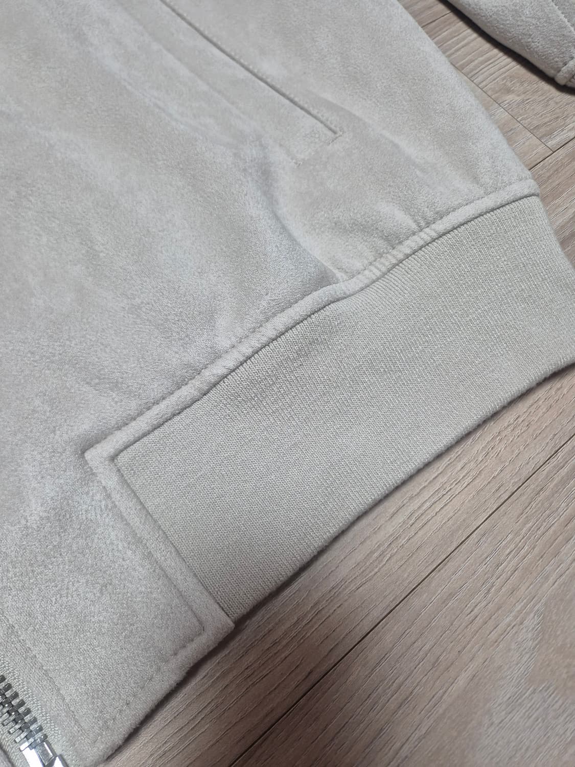 (새제품) 자라 / 에코 스웨이드 봄버 베이지 / XL 상품이미지3