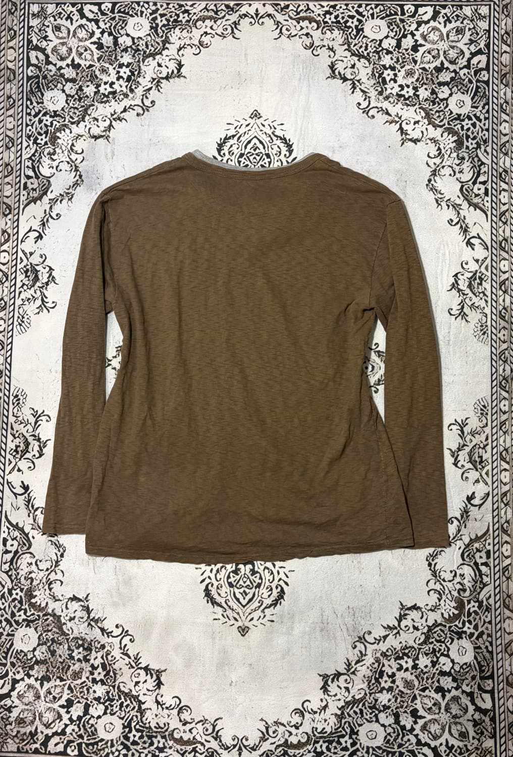 Grunge Printing eyelet long sleeve 상품이미지2