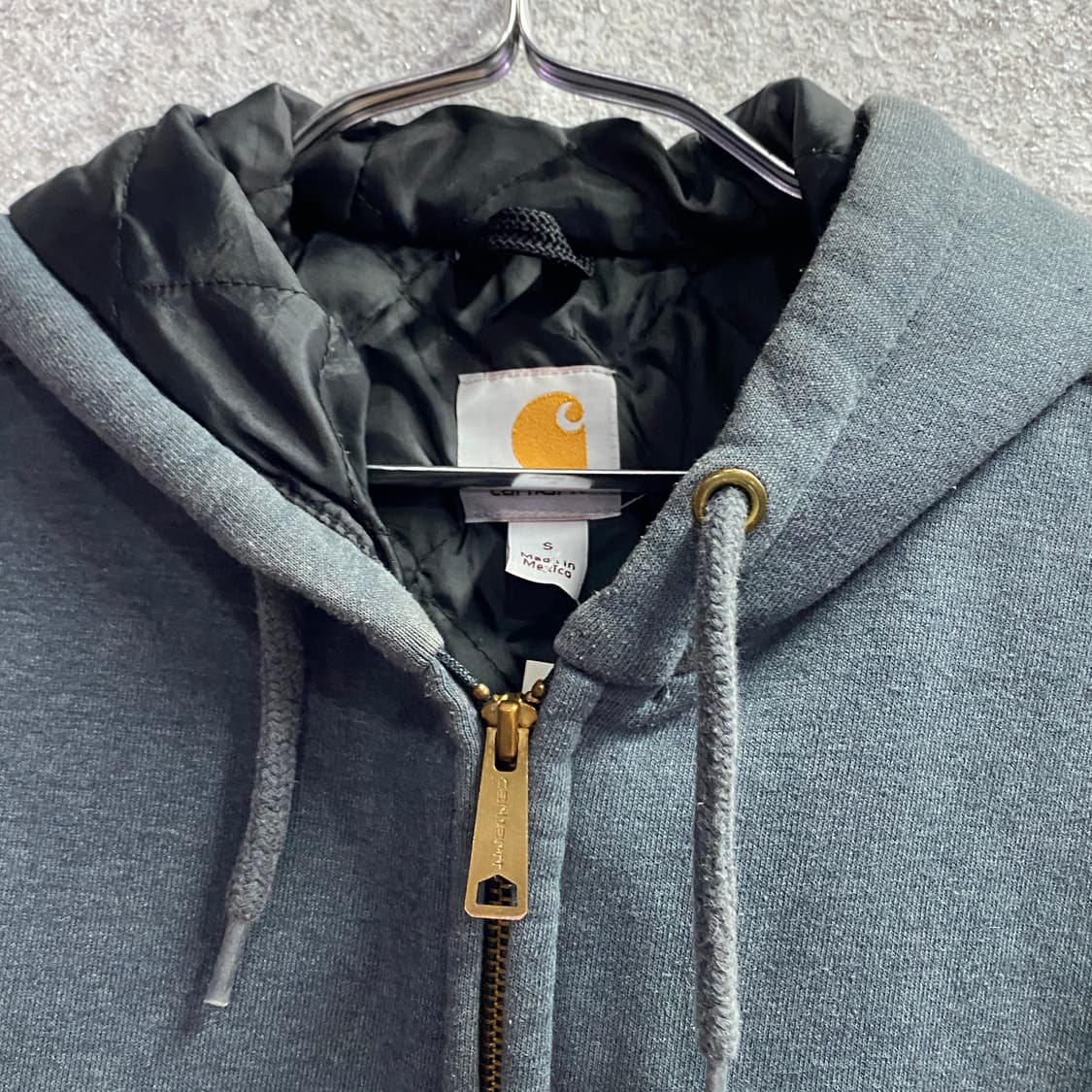 칼하트 로고 헤비웨이트 차콜 후드집업 B3604 상품이미지3