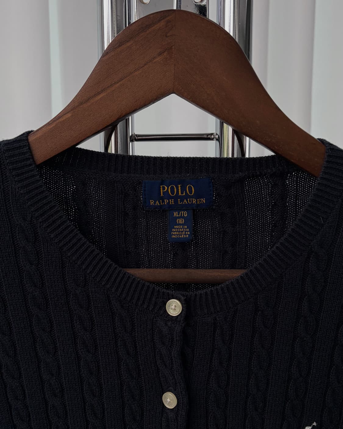 [XL/16]폴로 랄프로렌 걸즈 케이블 니트 가디건 navy 상품이미지6