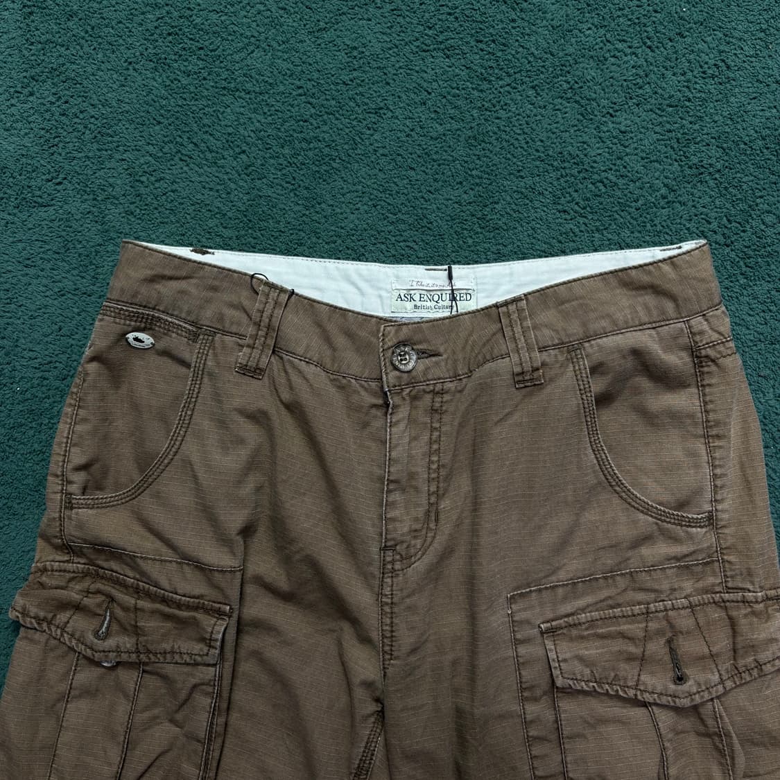 빈티지 브라운 카고 버뮤다 팬츠 상품이미지4
