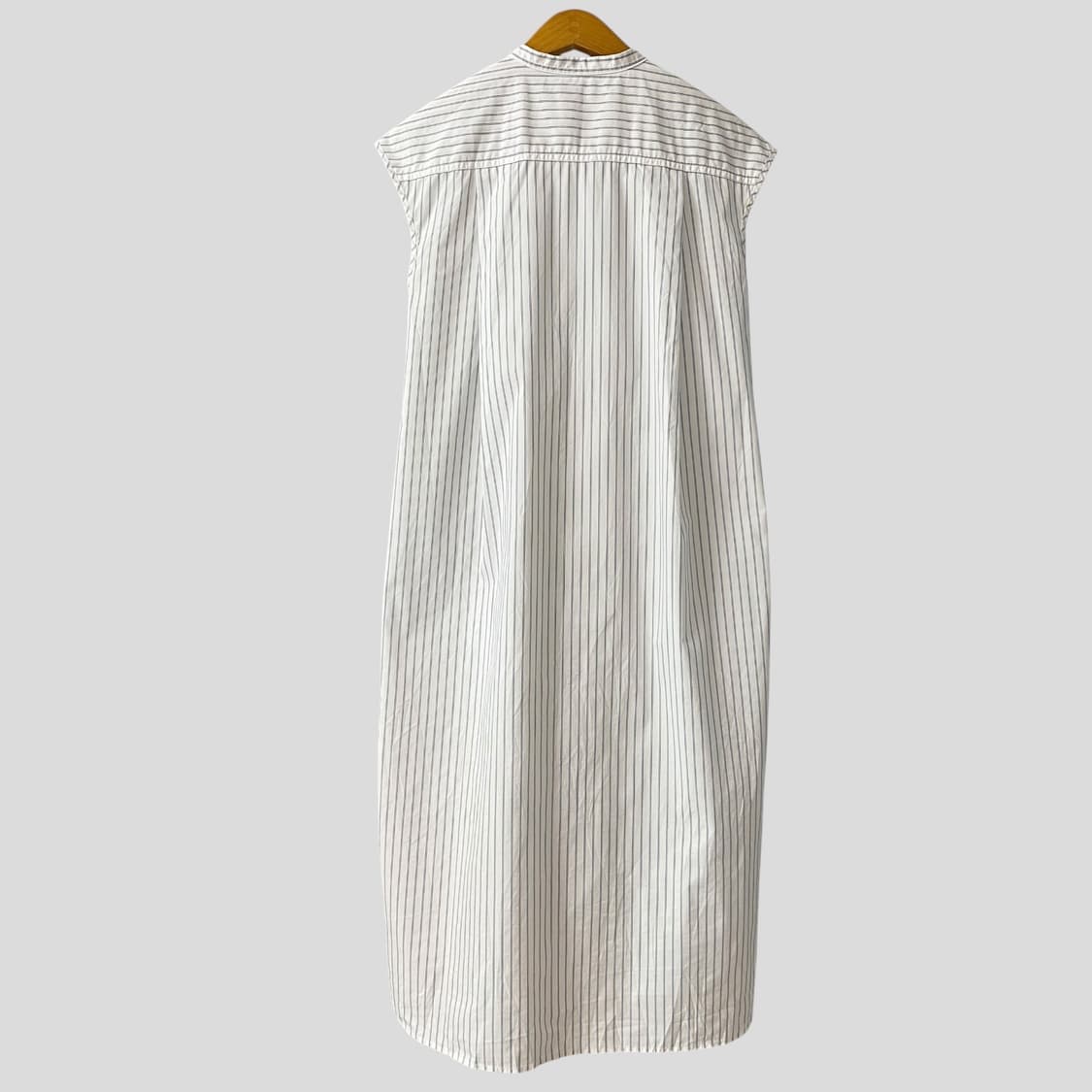 (여성S)MUJI 무인양품 슬리브리스 스트라이프 원피스 상품이미지6